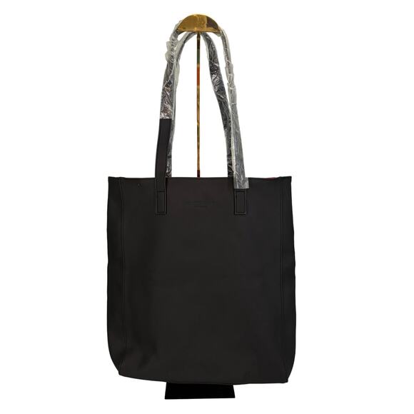 Givenchy Parfums Shoulder Tote Bag Womens Faux Leather Black Open Top Travel - Picture 1 of 12